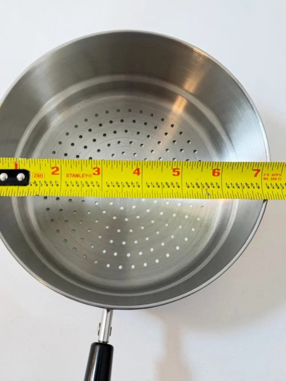 Vintage Revere Ware 7 in Steamer / Strainer Insert for 2 & 3 Qt Saucepans EUC